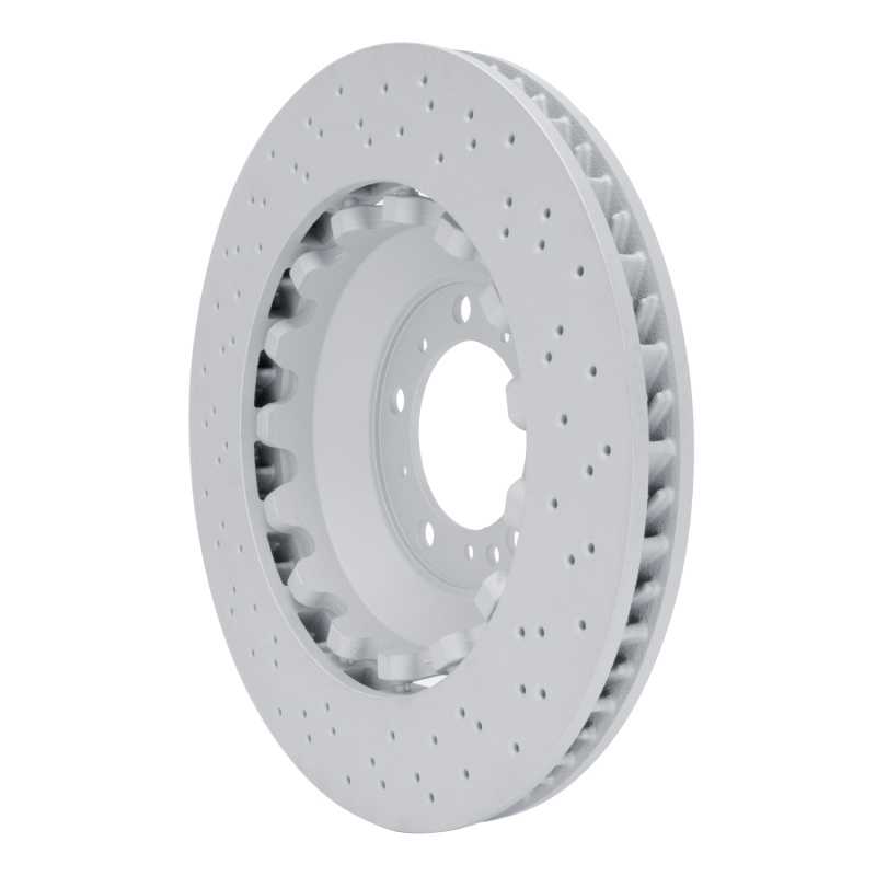 Porsche Cayman Brake Rotor (1) - Left Front - R1 Concepts - Drilled Carbon Alloy GeoMET - `16-`23